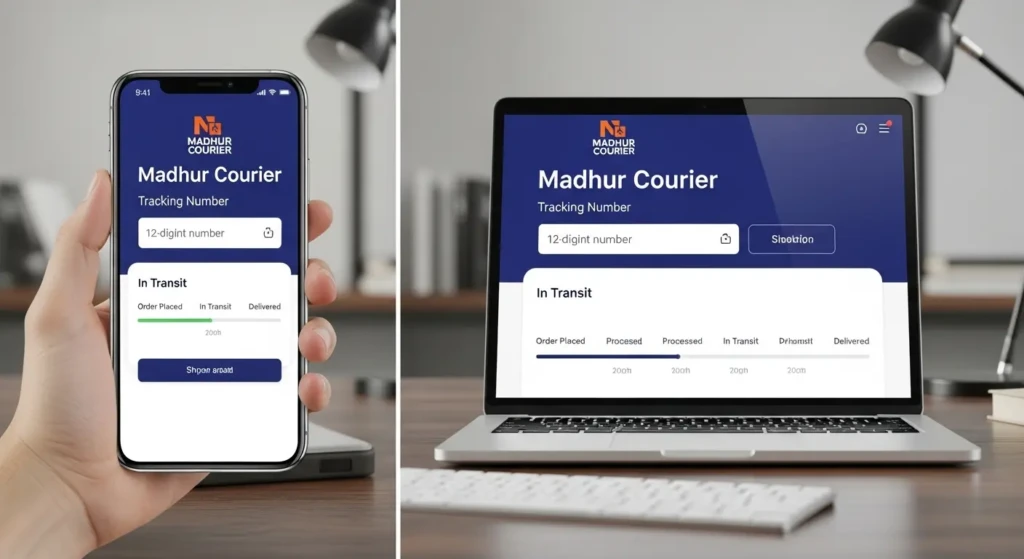 Step-by-step guide to track Madhur Courier shipments online using tracking number
