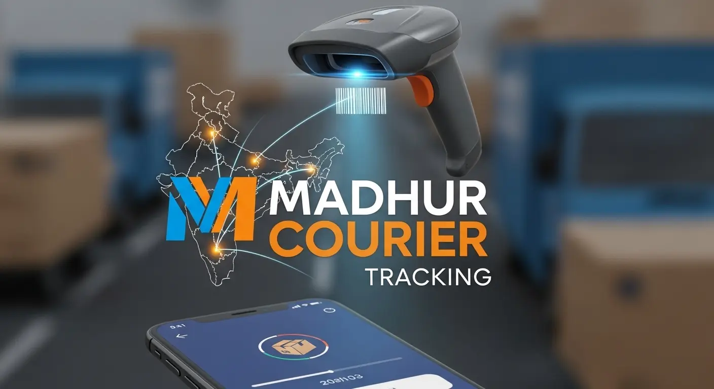Madhur Courier tracking system showing real-time shipment status and delivery updates in India